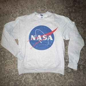 NASA Space Crewneck Sweatshirt (S) | Comfy Graphic Crewneck | Trendy Crewneck